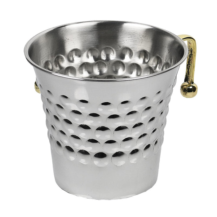 Stainless Steel Washing Cup Dotted Brass Short Handles — Netilas Yadayim Cup