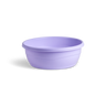 Round lavender purple plastic mini washing bowl, side view