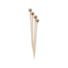 Four natural-colour 12 cm picks topped with shiny gold beads
