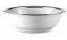 Acrylic Bowl Big Size White with Silver Rim — Serving Bowl