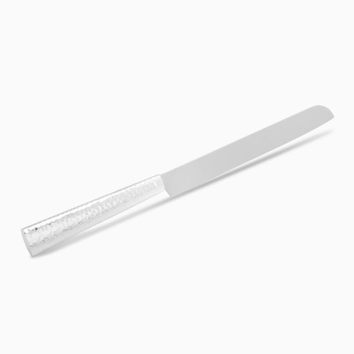 Hammered Challah Knife Non Serrated 925 SP by Hazorfim (A&M Judaica)