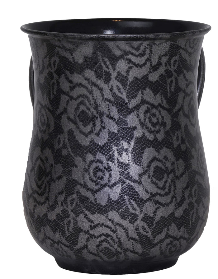 Washing Cup Stainless Steel Silver Flowers — Netilas Yadayim Cup