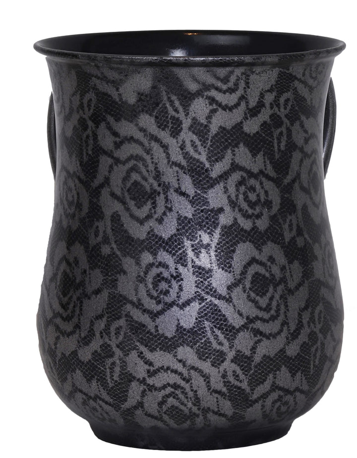 Washing Cup Stainless Steel Silver Flowers — Netilas Yadayim Cup