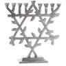 Menorah Standing with Star of David Shiny 9" — Chanukah Menorah