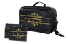 All Black Travel Tallit Bag with Rashi-R"T Bags — Gift Packaging