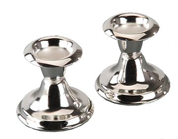 Set Mini Silver Plated Candlesticks 2.5" — Shabbos Candlesticks