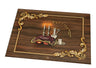 Challah Board Tempered Glass Gold & Silver Candlesticks Large 12 X 15.75 "(10 Pcs)