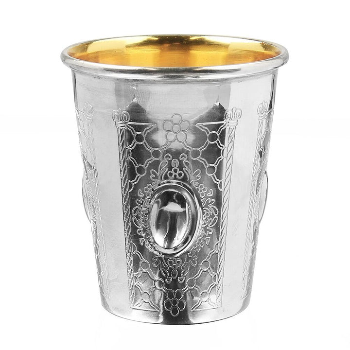 Kiddush Cup XP Design 925 Silver Coated 3 " ( 140 Ml 4.7 Oz) (A&M Judaica)