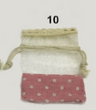 Organza Bag with Linen and Dots Pink - 6 pcs — Gift Packaging