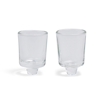 Glass Inserts for Neronim Holders Model 58131& 58130 — Shabbos Candlesticks