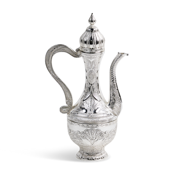 Chanukah Kriegel /Oil Bottle Silver Plated with Cover Filigree 8.5" — Judaica Decor