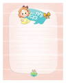 Nachas Tzetil Pad Girl - 25 Sheets 4.25" X 5.50" — Sefer