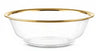 Acrylic Bowl Big Size Clear with Gold Rim — Serving Bowl