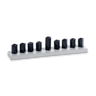 Strip Menorah Enamel Finish Gray 9/14 X 2 X 2" — Chanukah Menorah