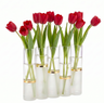 Alexandria Five-section Acrylic Flower Vase Gold Ring — Judaica Decor