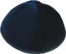 4 Part Navy Yarmulke with Rim Size 4 — Kippah