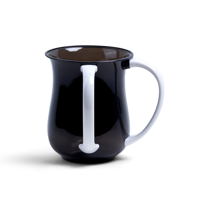 Acrylic Wash Cup Black with Pearl Handles 5" (6 Pcs) — Netilas Yadayim Cup