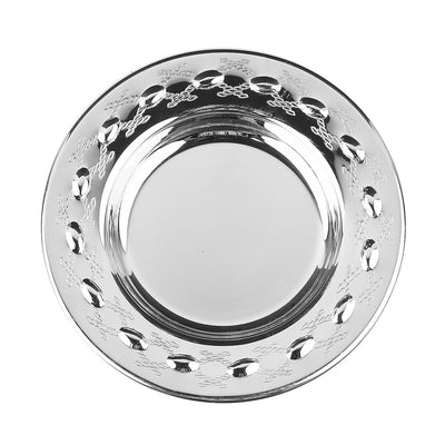 Tray for Mini Kiddush Cup 925 Silver Coated XP Design 4" (A&M Judaica)