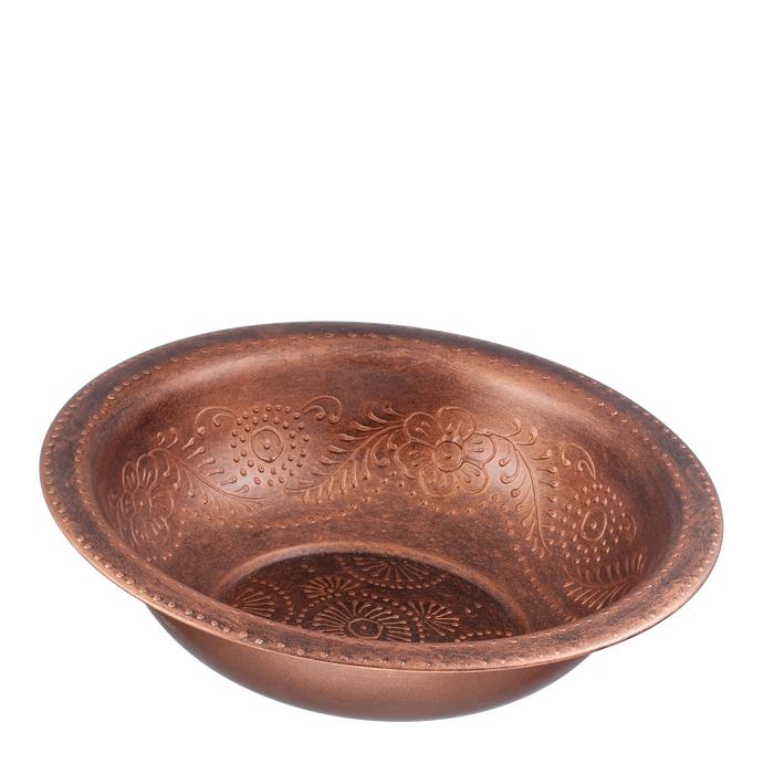 Washing Bowl Embossed Copper Antic Finish