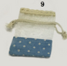 Organza Bag with Linen and Dots Blue - 6 pcs — Gift Packaging