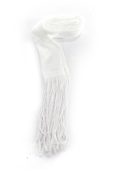 White silk handmade 13-foot #18 gartel