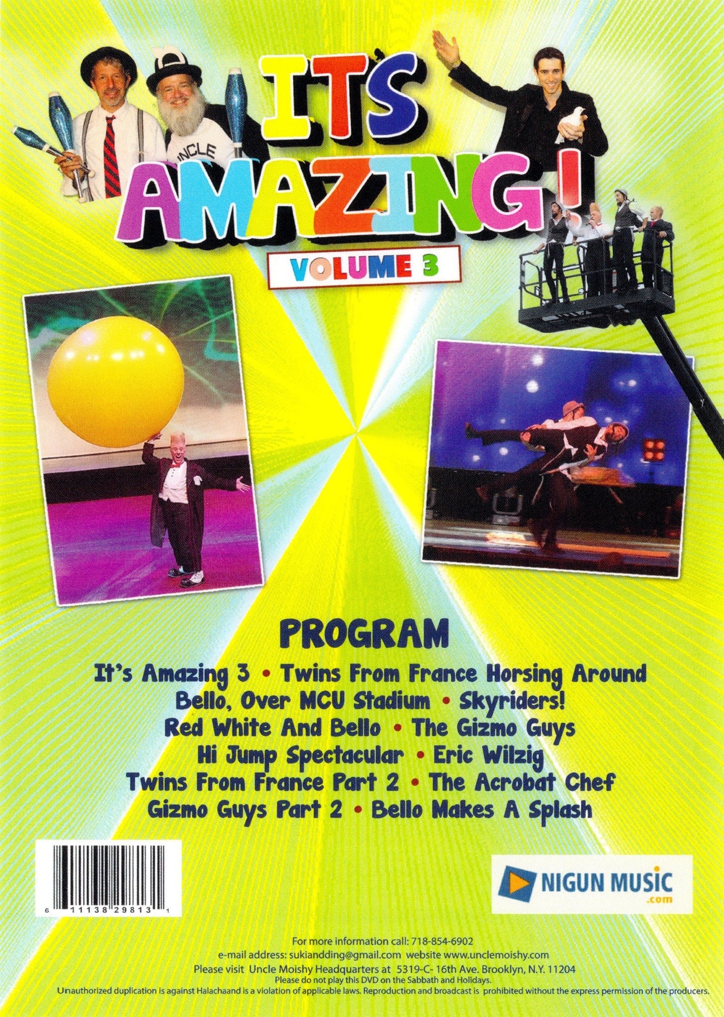 It's Amazing Vol 3 - DVD — Jewish music DVD | Judaica Square Lakewood
