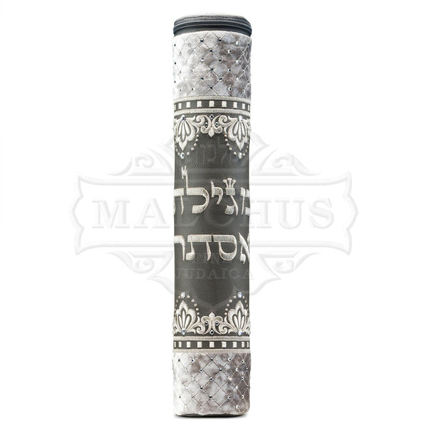 Luxury scroll grey megillah tube case #1020GG | Judaica Square Lakewood