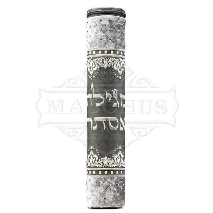 Megillah Case, Luxury Scroll Grey Tube #1020GG