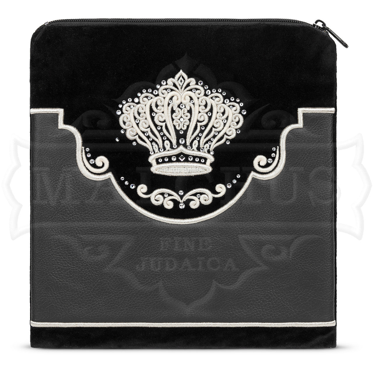 Bag #545 Black Velvet & Black Faux Leather - Judaica Accessories
