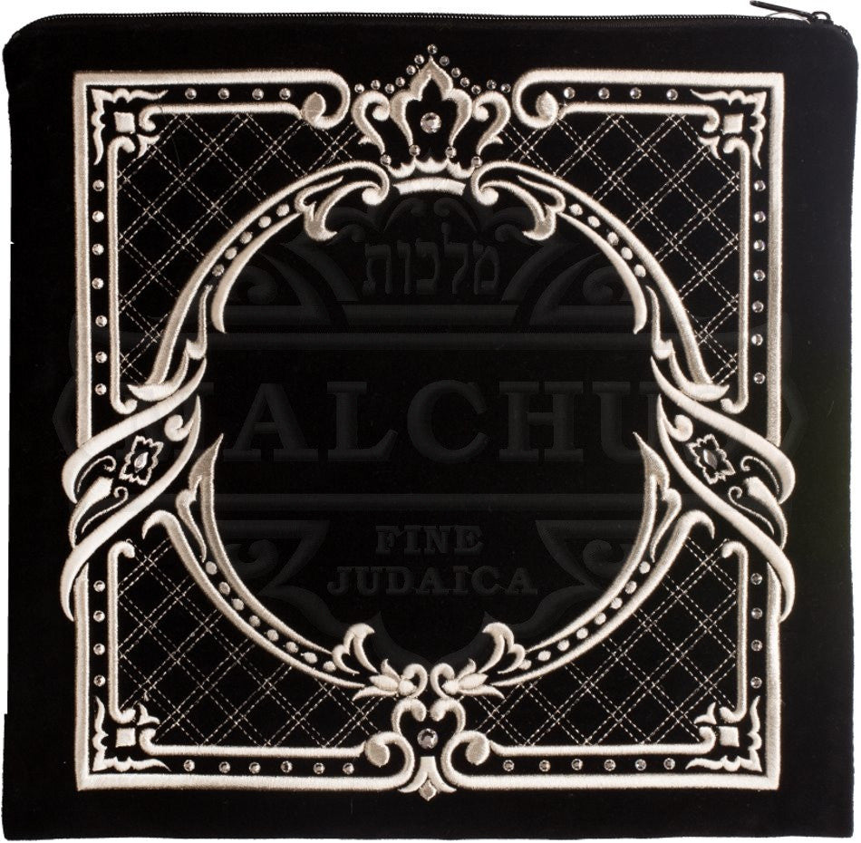 Circle Design in Square Setting Velvet Talis Bag #185 - Tallis & Tefillin Bags