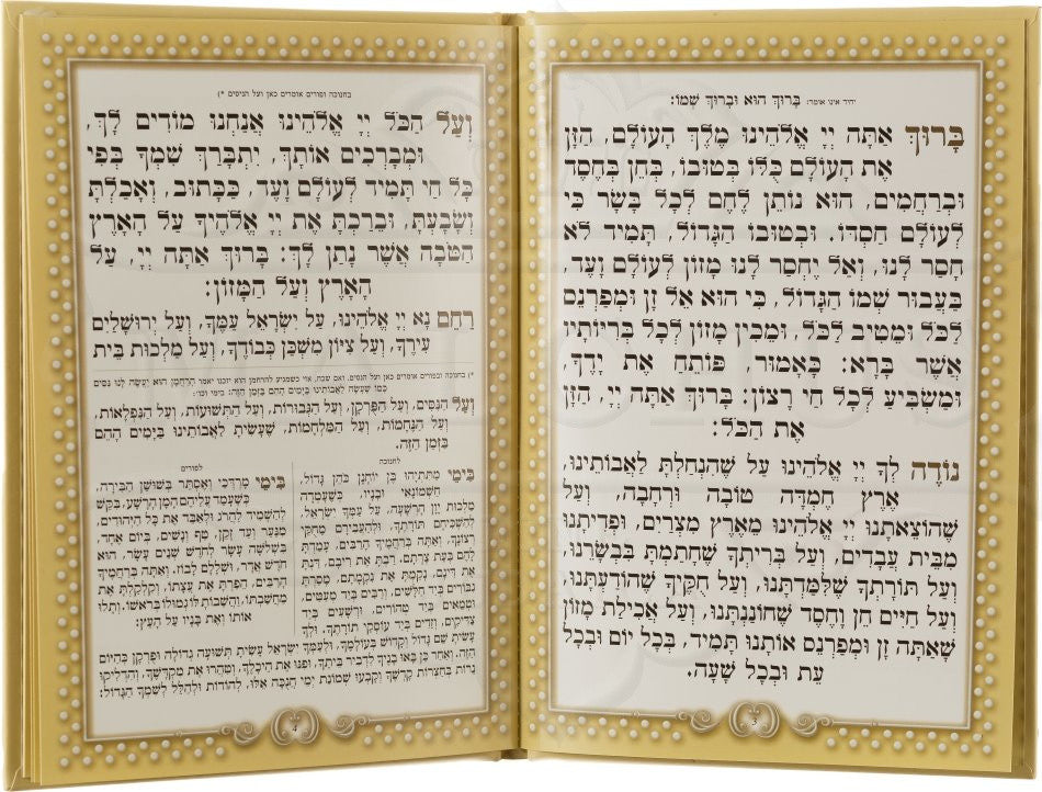 Large Laminated Hard Cover Birchat HaMazon #225 - Image 2