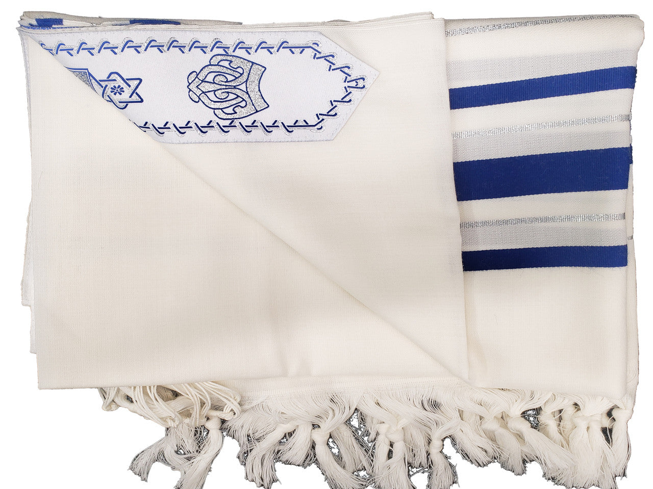 Traditional Wool Talis Blue and Silver - Image 3