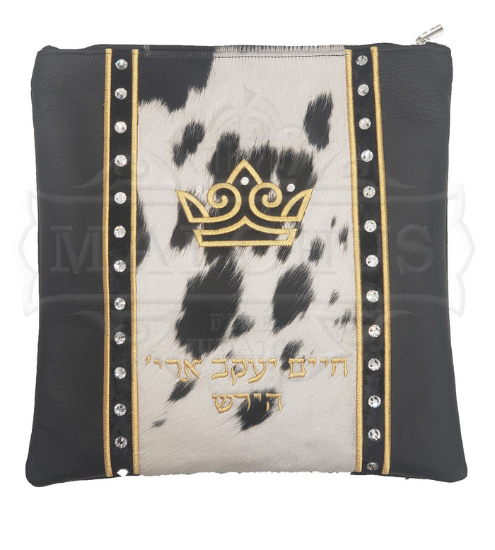 Custom tallis and tefillin bag with border detail #1240 | Judaica Square Lakewood