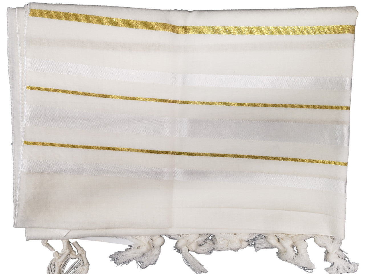 Traditional Wool Talis White and Gold - Image 2