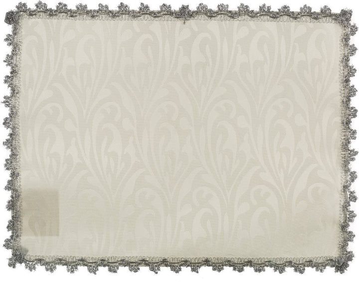 Brocade Simcha Challah Cover with Blank Center, Gold or Silver Trim #10