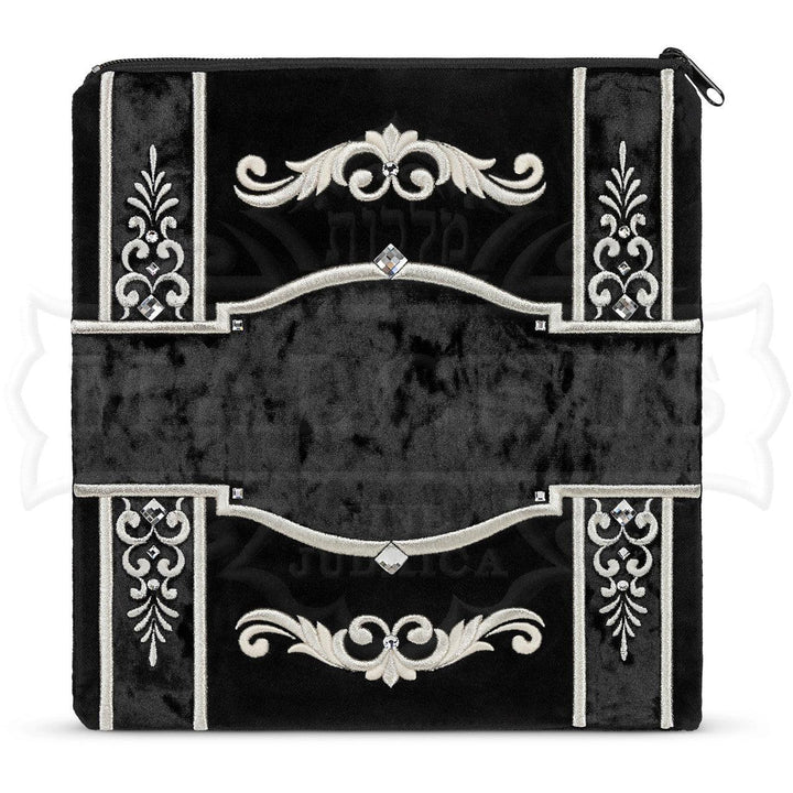 Four corner leaf and centre strip velvet tallis bag #470 | Judaica Square Lakewood