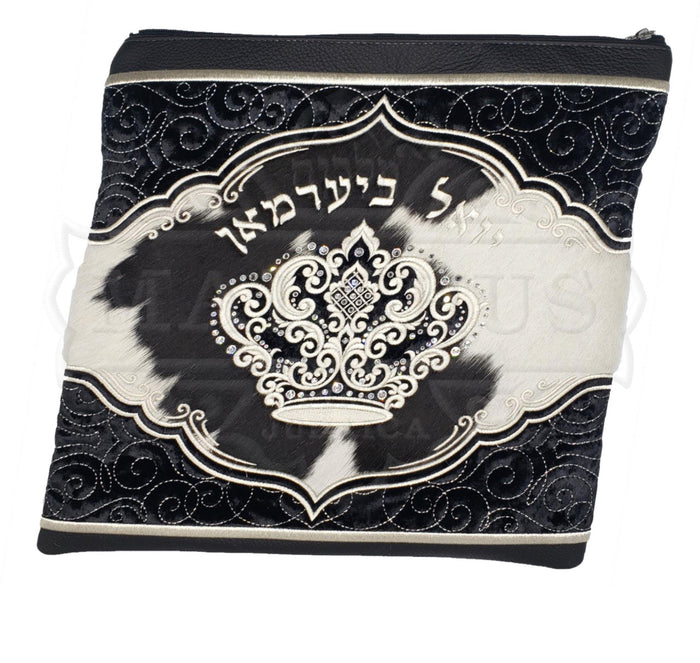 Understated embroidered tallis and tefillin bag, design #3013 | Judaica Square Lakewood