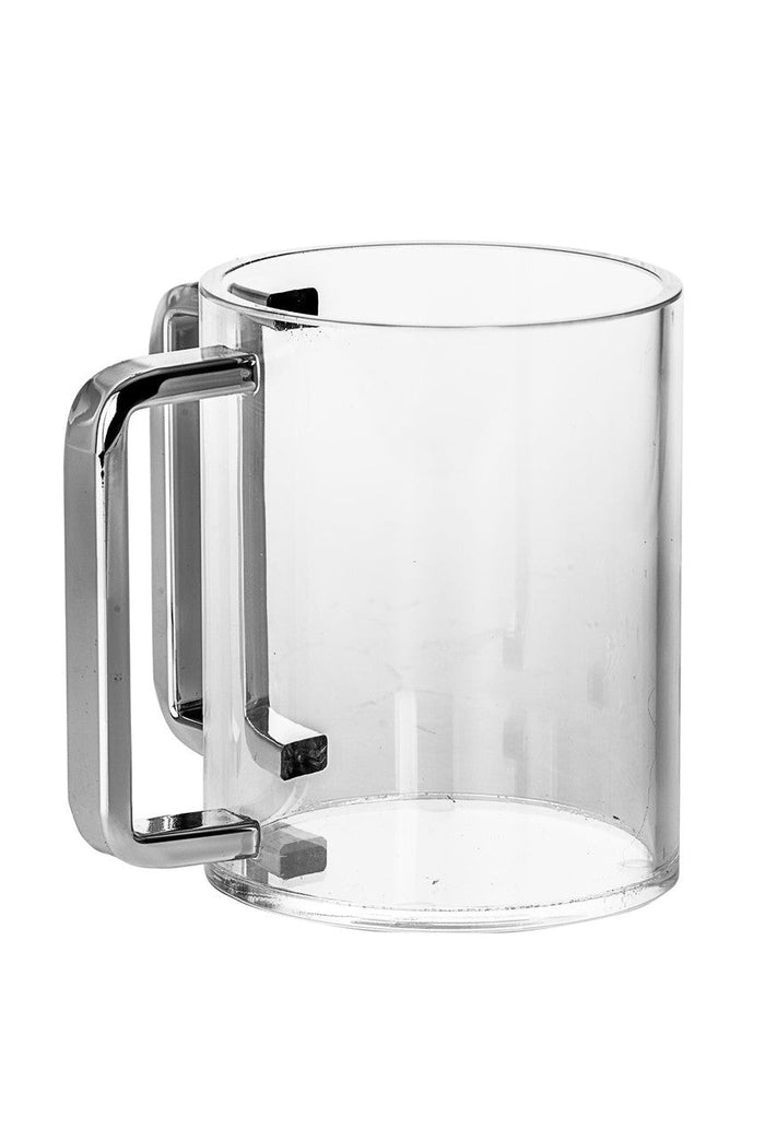 Lucite wash cup with silver handles, design #7072 | Judaica Square Lakewood