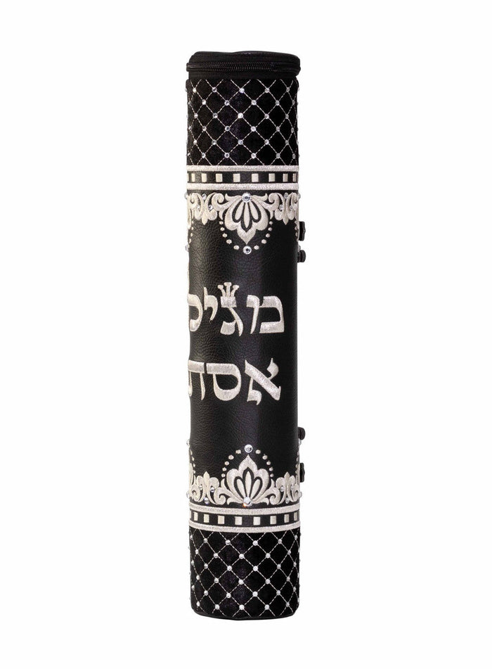 Luxury scroll black megillah tube case #1020BB | Judaica Square Lakewood