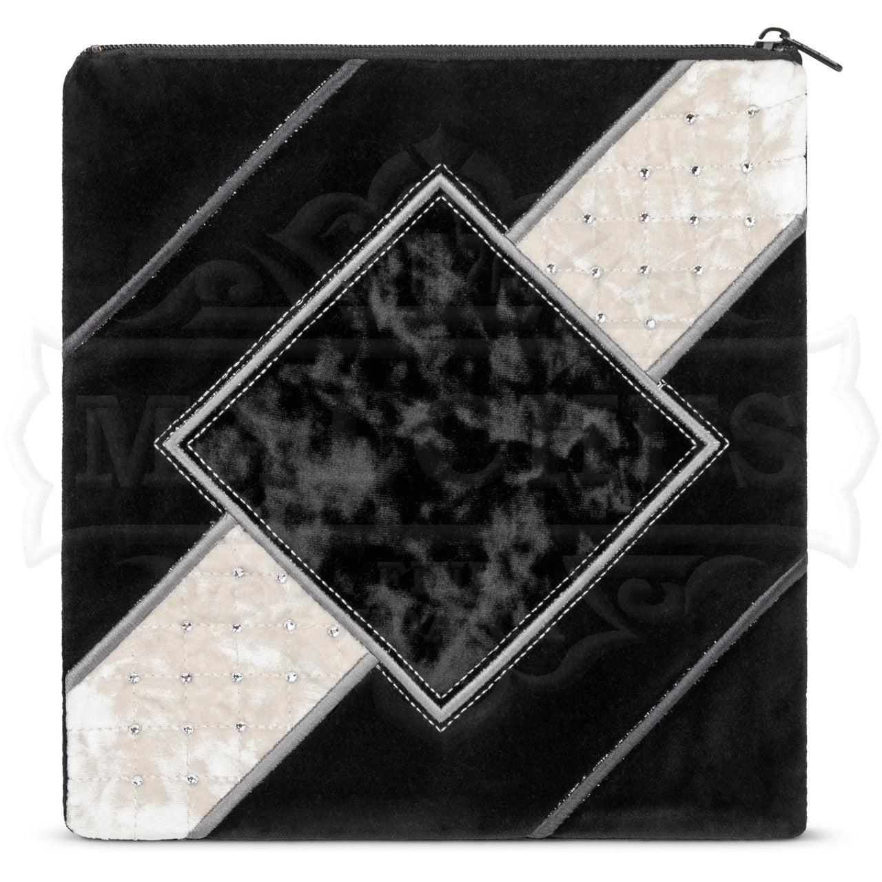Bag #631 Black Velvet & White Velvet - Judaica Accessories