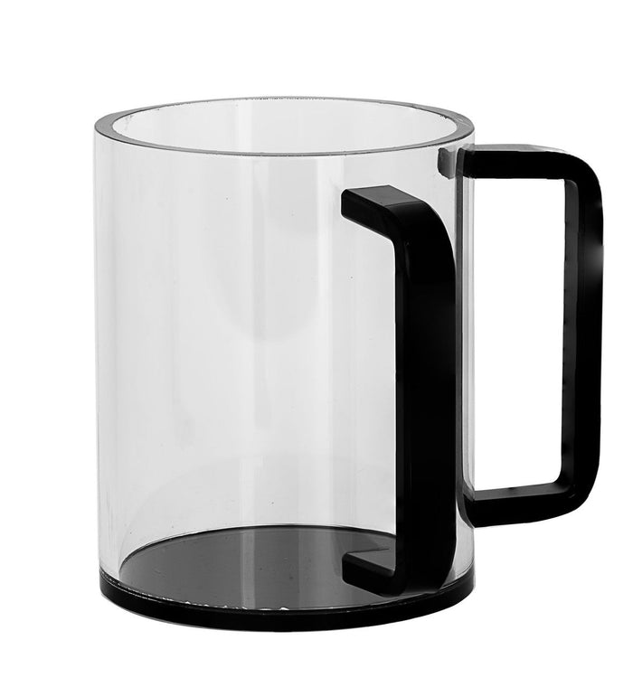Lucite wash cup with black handles, design #7070 | Judaica Square Lakewood