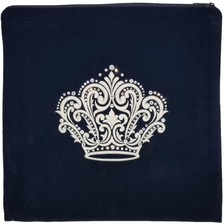 Luxurious embroidered crown velvet tallis and tefillin bag #447 | Judaica Square Lakewood
