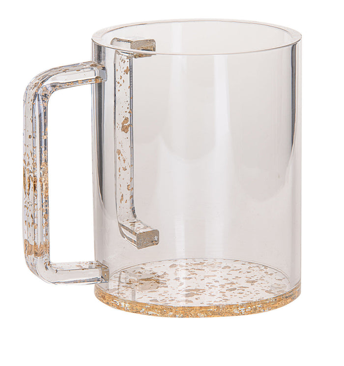 Lucite wash cup with gold handles, design #7070 | Judaica Square Lakewood