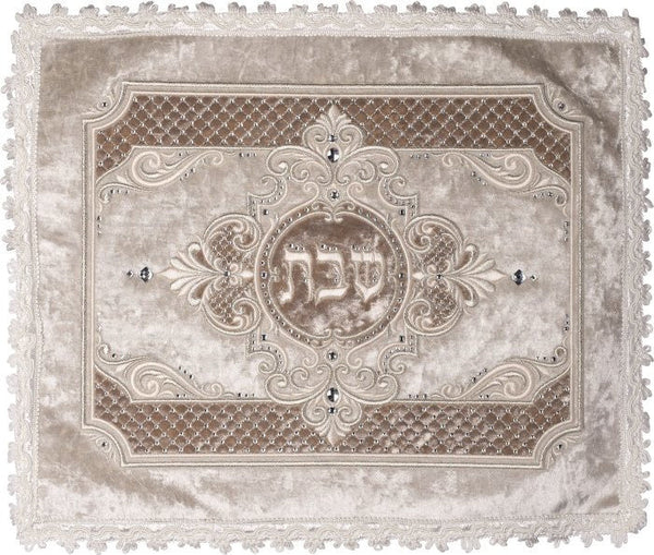 Medallion Crushed Velvet Challah Cover #585 - Challah Covers