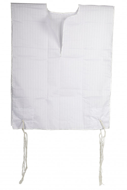 Poly- Cotton Adult Slit Neck, 2 Hole Ashkenaz Tzitzis - Image 3