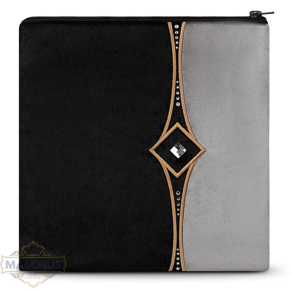 Bag #830 Black Velvet & Gold Emb - Judaica Accessories