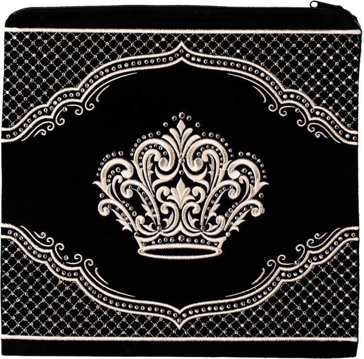 Quilted Design with Crown Velvet Bag #445 - Judaica Accessories