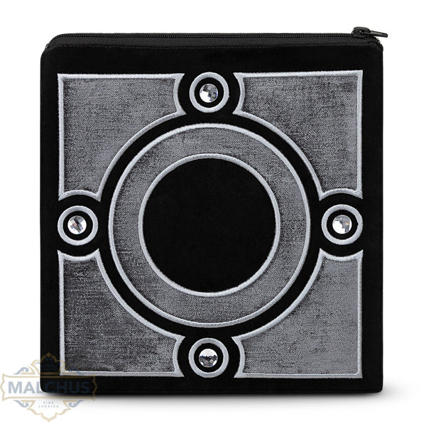 Bag #860 Black Velvet & Silver Emb - Judaica Accessories