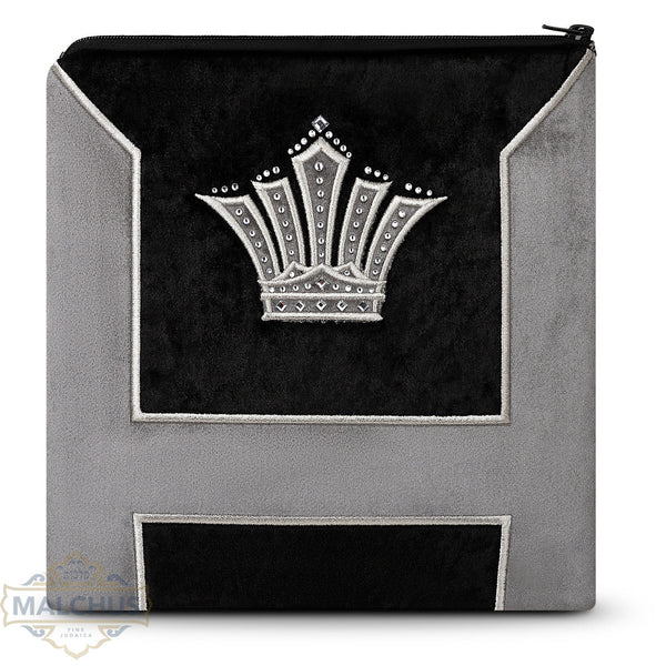 Bag #920 Black Velvet & Silver Emb - Judaica Accessories