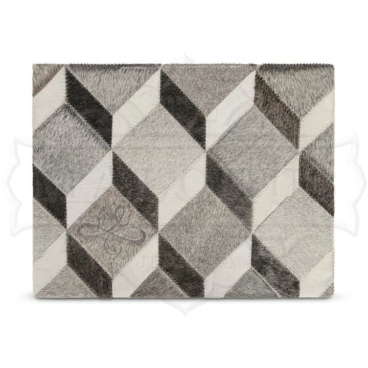 Geometric Design Challah Cover with Crystal Accents #905